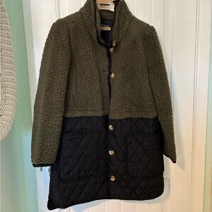 Nina Leonard Olive Textured Jacket
